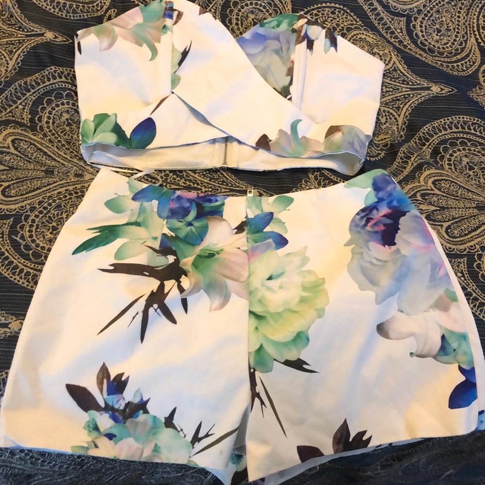 Cute floral two piece set